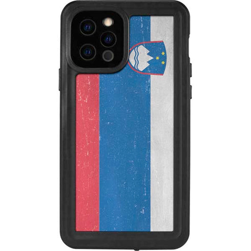 Slovenia Flag Distressed iPhone 12 Pro Waterproof Case